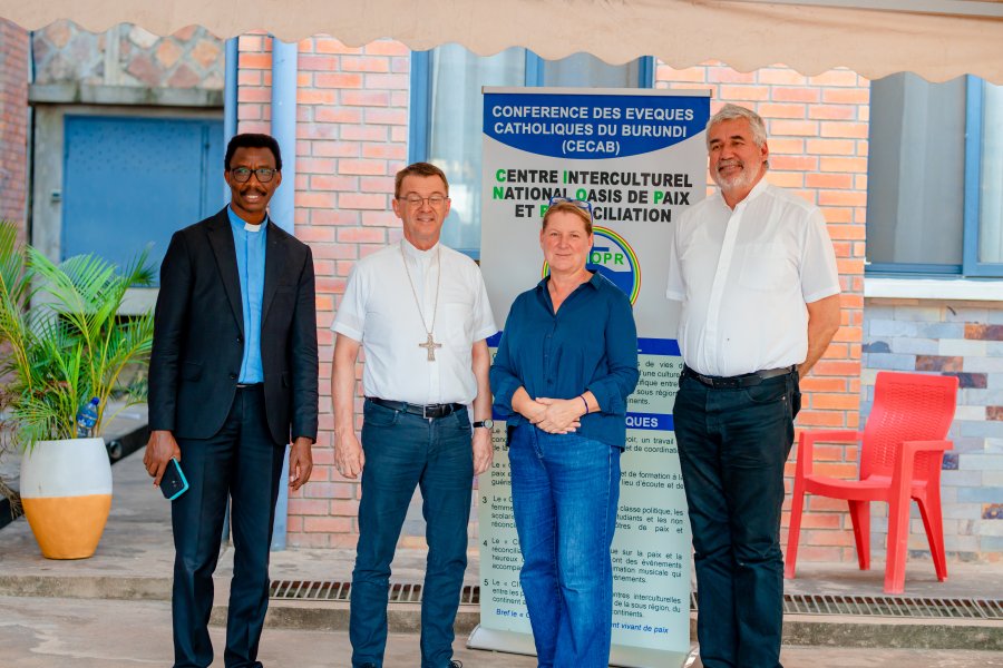 La délégation du Diocèse de Rottenburg-Stuttgart avec l'Abbé Emile Ndayizigiye (SEP CEJP-Burundi) au CINOPR, 2026