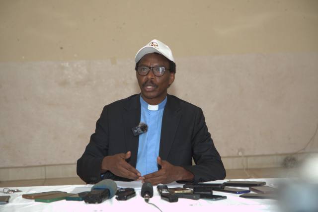 L'Abbé Emile Ndayizigiye, Secrétaire Exécutif Permanent de la CEJP-Burundi, au point de presse du 4 juillet 2026