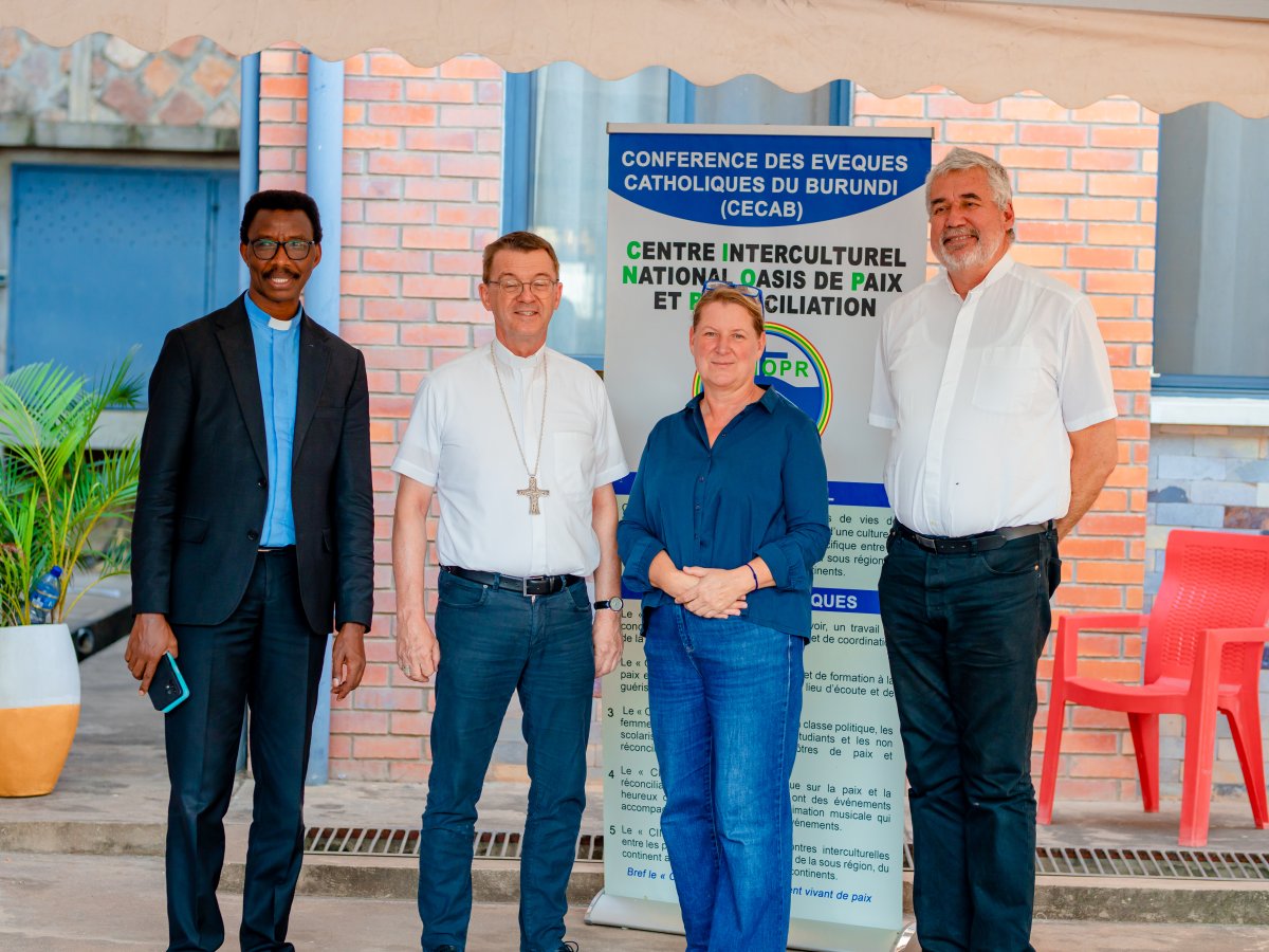 La délégation du Diocèse de Rottenburg-Stuttgart avec l'Abbé Emile Ndayizigiye (SEP CEJP-Burundi) au CINOPR, 2026